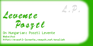 levente posztl business card